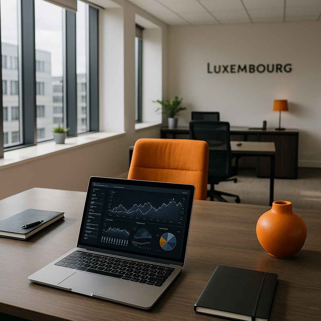 Tableau de bord financier sur ordinateur portable